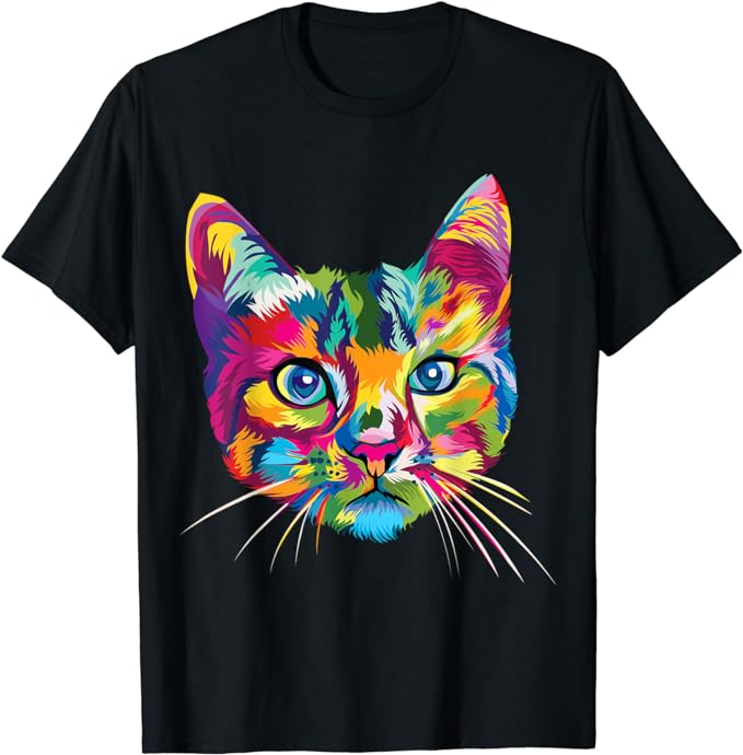 artistic cat portrait tshirt